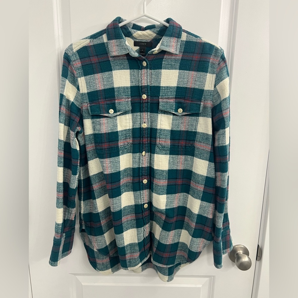 J. Crew Cotton Plaid Shirt